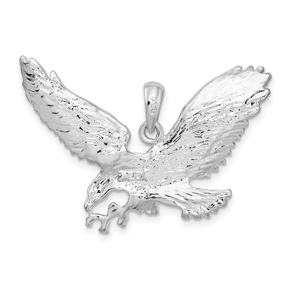 Sterlingsilber De-ani Rhodiniert Poliert Flying Adler Anhänger