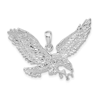 Sterlingsilber De-ani Rhodiniert Poliert Flying Adler Anhänger