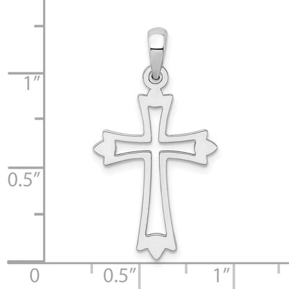 Sterlingsilber De-ani Rhodiniert Pointed Ends Ausgeschnitten Kreuz Anhänger