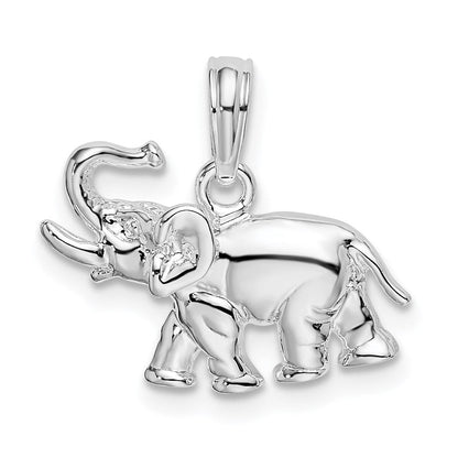 Sterlingsilber De-ani Rhodiniert Poliert Elefant Anhänger