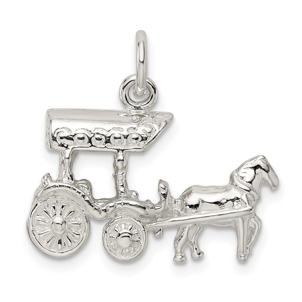 Sterlingsilber Pferd & Carriage Charm