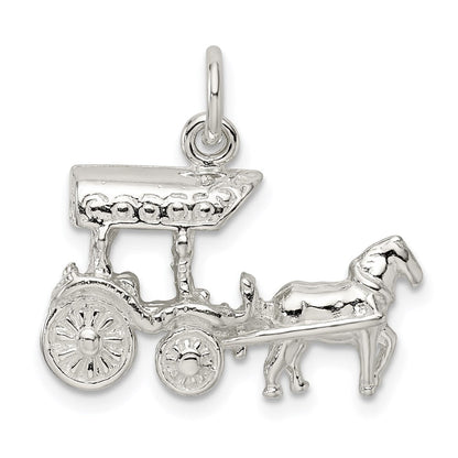 Sterlingsilber Pferd & Carriage Charm