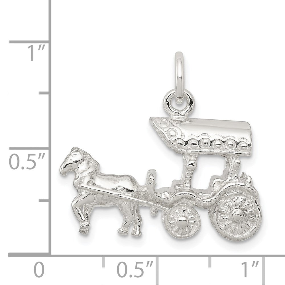 Sterlingsilber Pferd & Carriage Charm