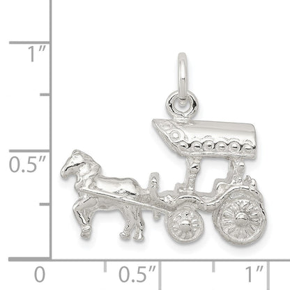 Sterlingsilber Pferd & Carriage Charm