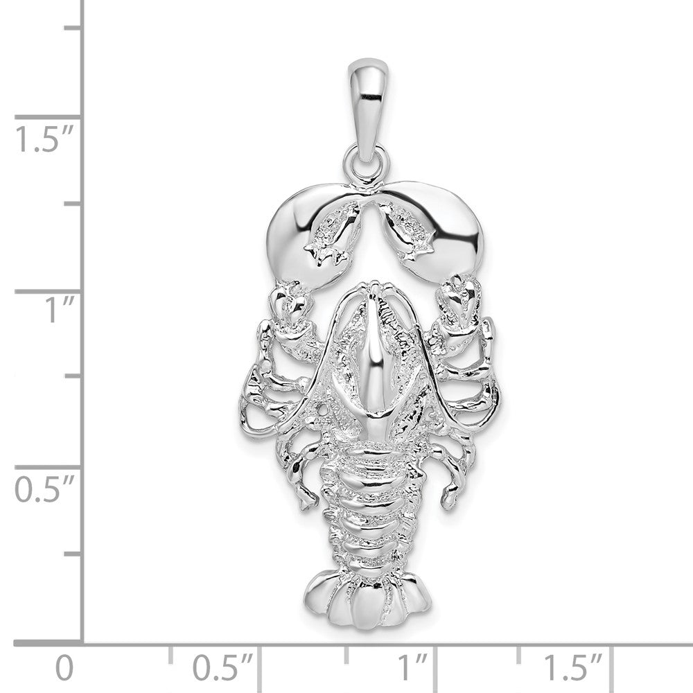 Sterlingsilber De-ani Rhodiniert Poliert Maine Karabiner Anhänger