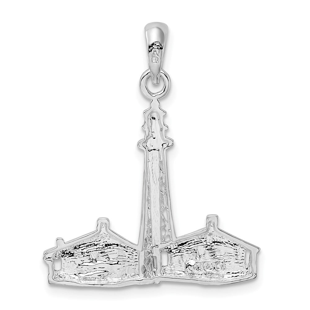 Sterlingsilber De-ani Rhodiniert Sanibel Island Leuchtturm Anhänger