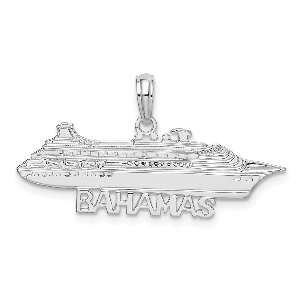 Sterlingsilber De-ani Rhodiniert Poliert Bahamas Cruise Ship Anhänger