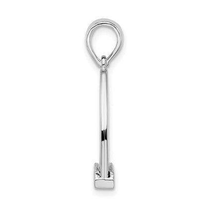 Sterlingsilber De-ani Rhodiniert Poliert 3d Groß Pferd Stirrup Anhänger