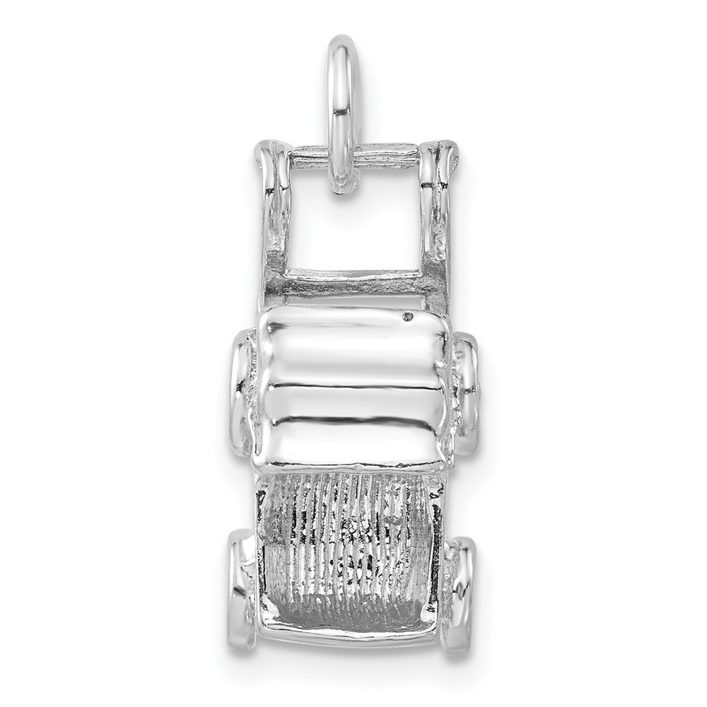 Sterlingsilber 3-d Poliert Baby Carriage Charm