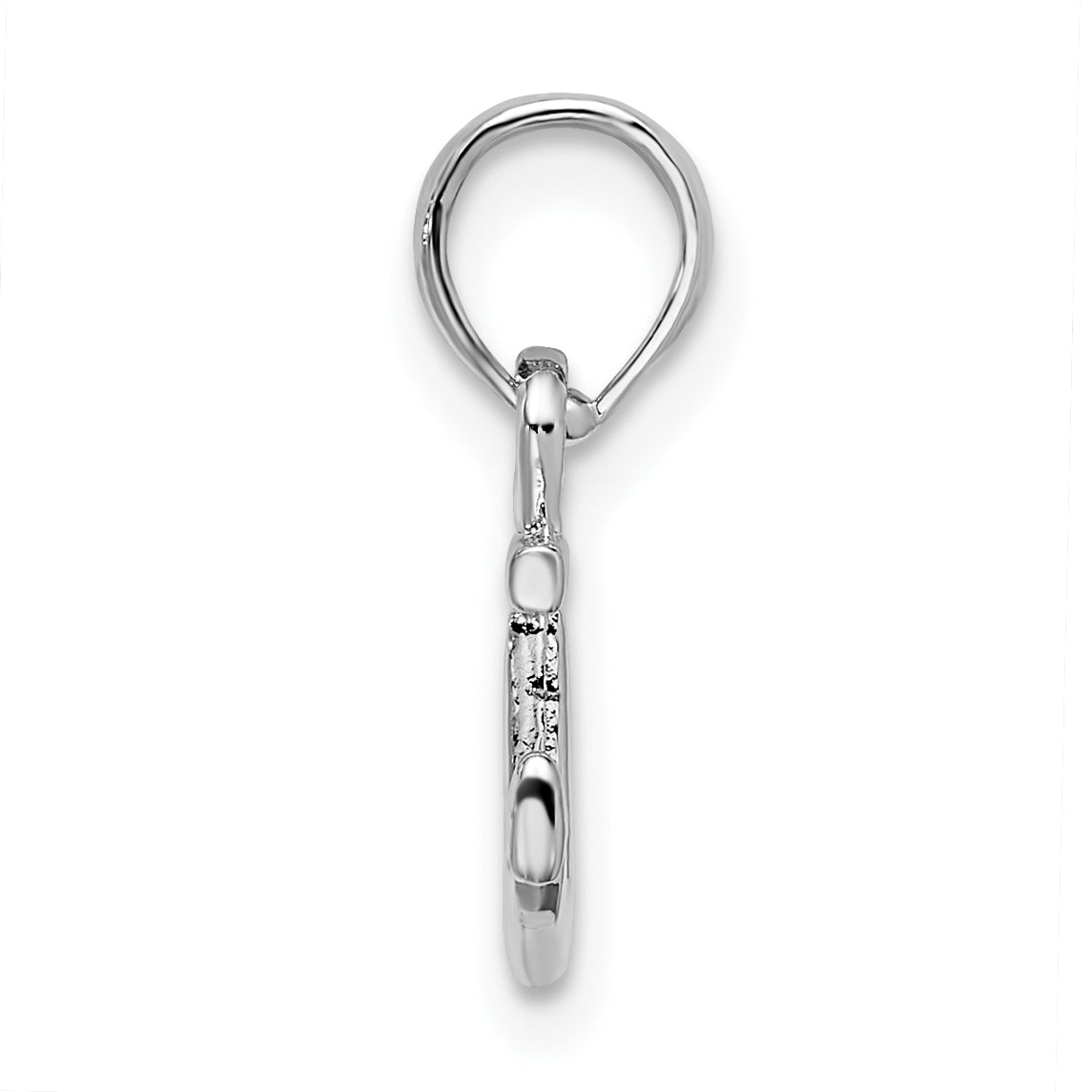 Sterlingsilber De-ani Rhodiniert Poliert 3d Mini Anker Anhänger
