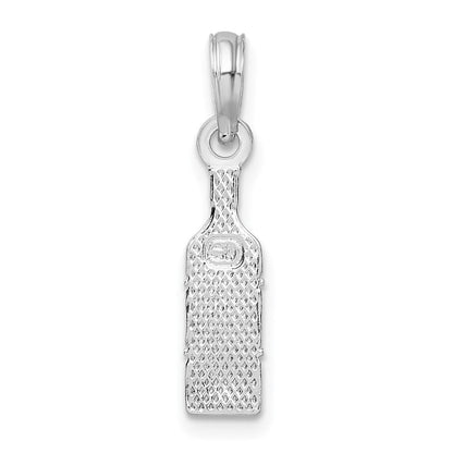 Sterlingsilber De-ani Rhodiniert Poliert Wine Bottle Anhänger