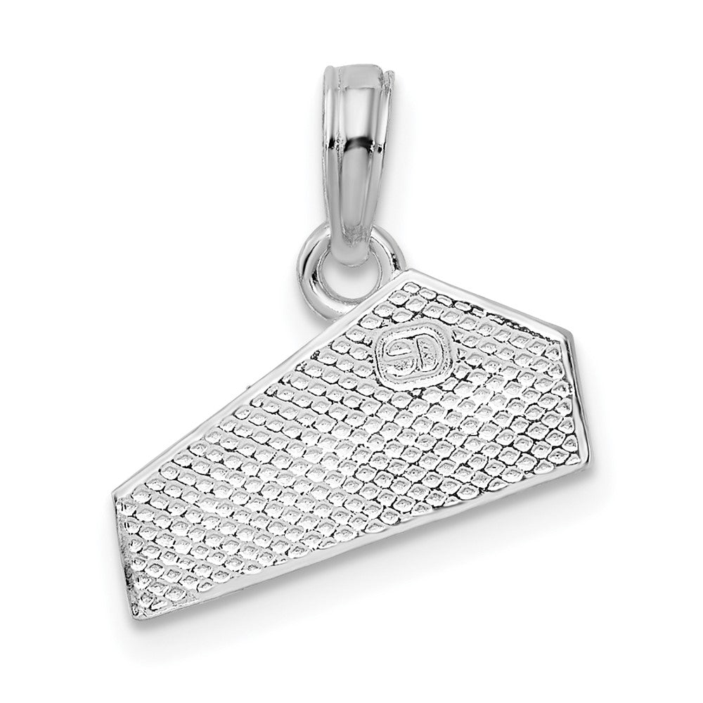 Sterlingsilber De-ani Rhodiniert Poliert Cheese Wedge Anhänger