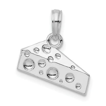 Sterlingsilber De-ani Rhodiniert Poliert Cheese Wedge Anhänger