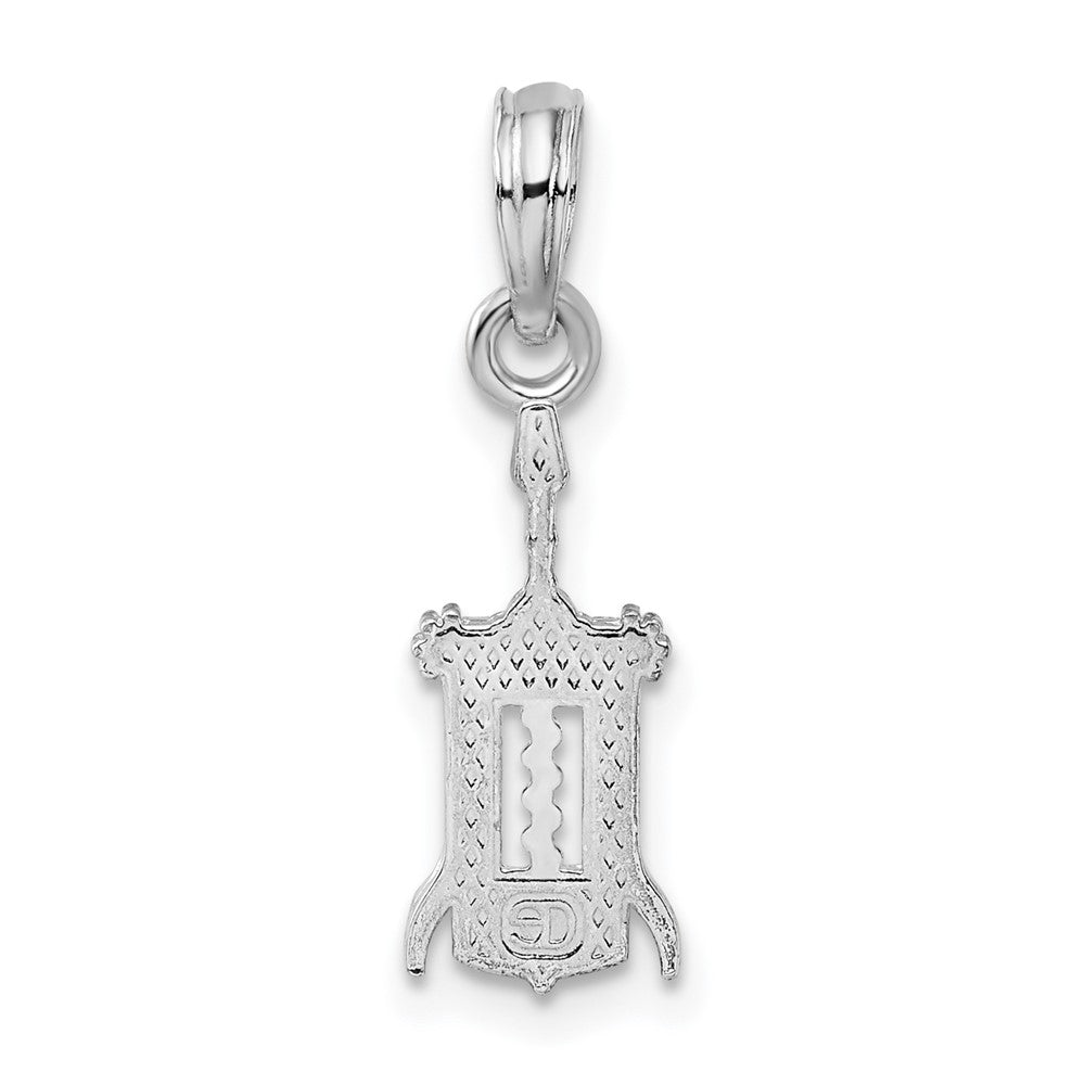 Sterlingsilber De-ani Rhodiniert Poliert Wine Bottle Opener Anhänger