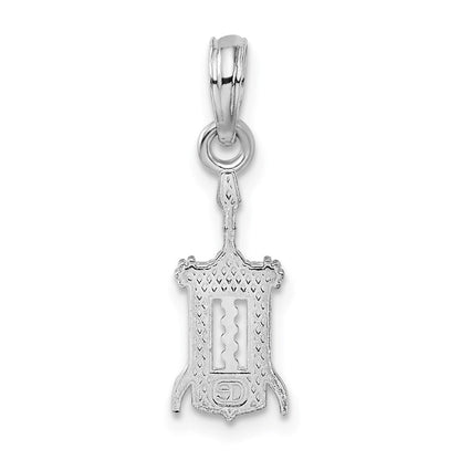 Sterlingsilber De-ani Rhodiniert Poliert Wine Bottle Opener Anhänger