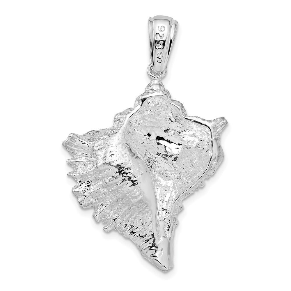 Sterlingsilber De-ani Rhodiniert Poliert Conch Muschel Anhänger