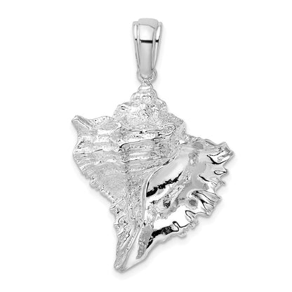 Sterlingsilber De-ani Rhodiniert Poliert Conch Muschel Anhänger