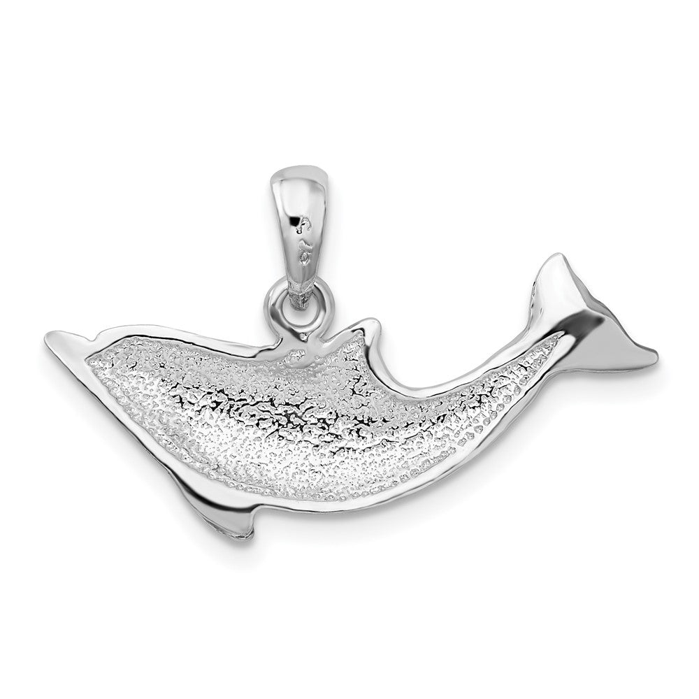 Sterlingsilber De-ani Rhodiniert Poliert Delfin Anhänger