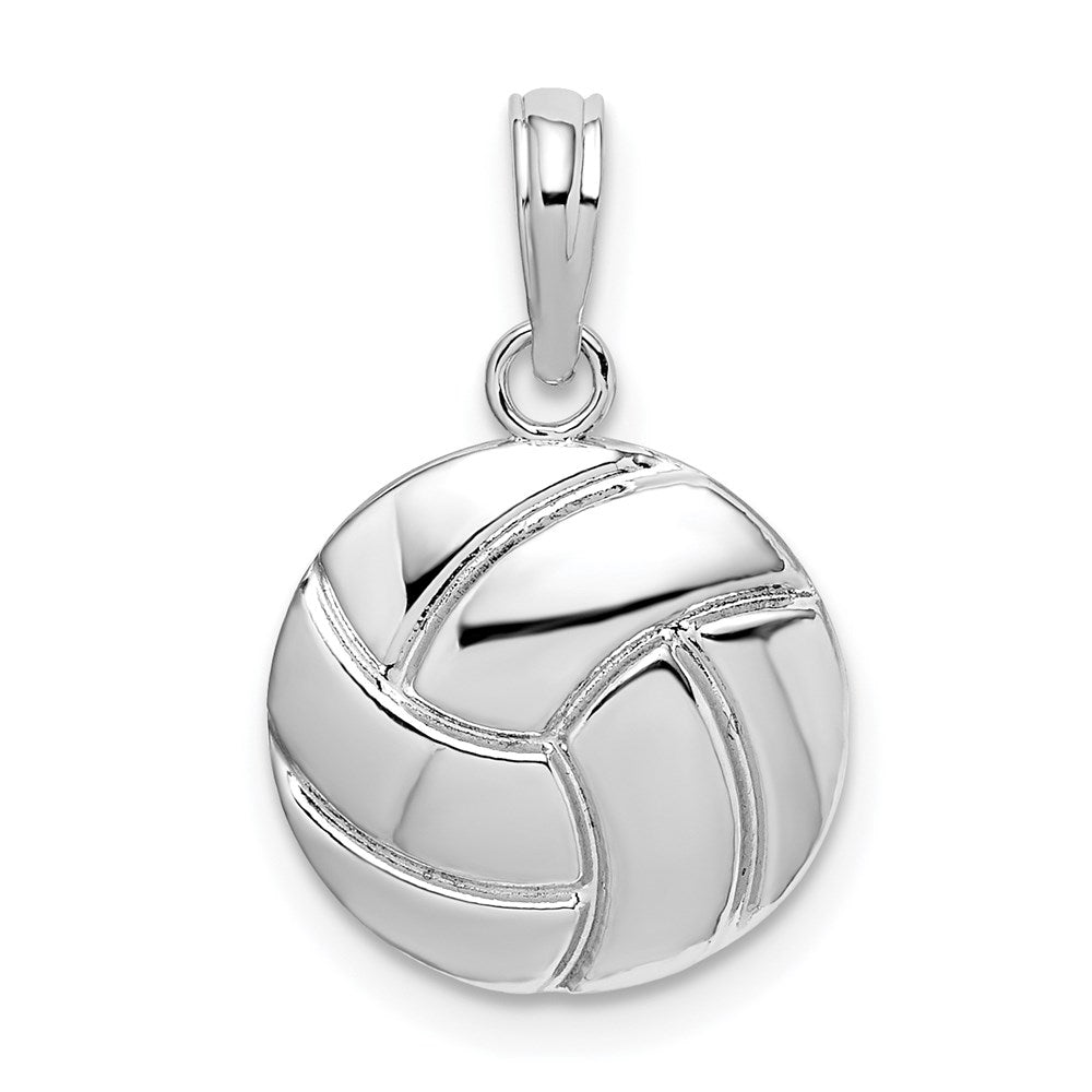 Sterlingsilber De-ani Rhodiniert Poliert Volleyball Anhänger