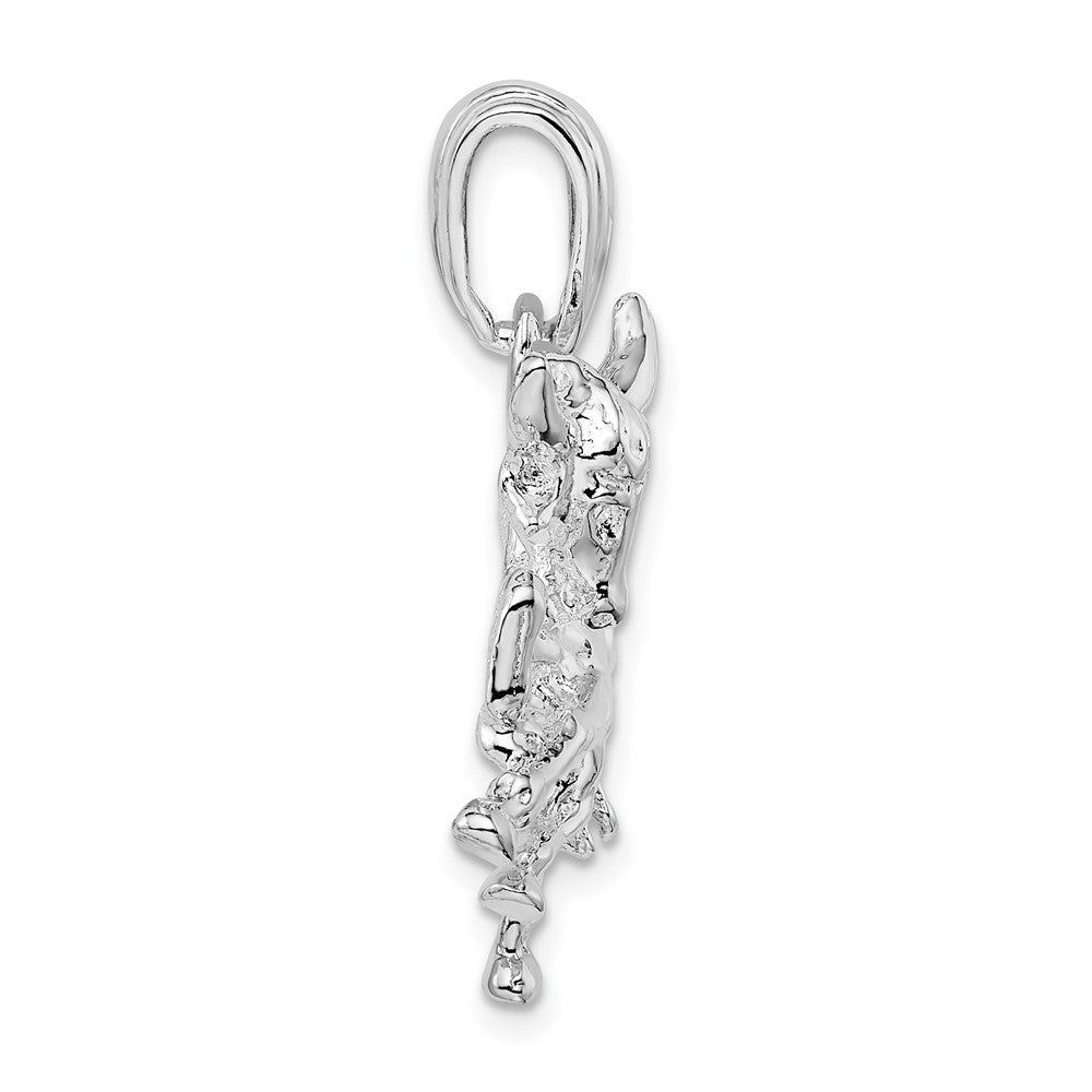 Sterlingsilber De-ani Rhodiniert Poliert Raging Bull Anhänger