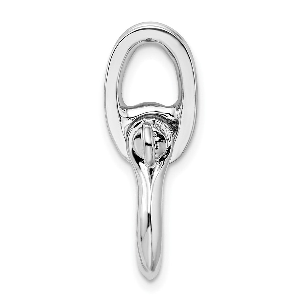 Sterlingsilber De-ani Rhodiniert 3d Mittel Shackle Glieder mit Pulley Anhänger