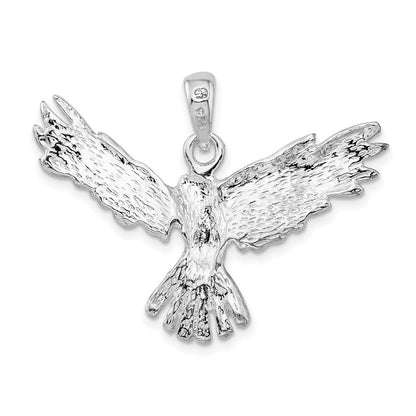 Sterlingsilber De-ani Rhodiniert Poliert Flying Adler Anhänger