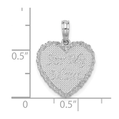 Sterlingsilber De-ani Strukturiert For My Mama, Thanks Wendbar Herz Anhänger