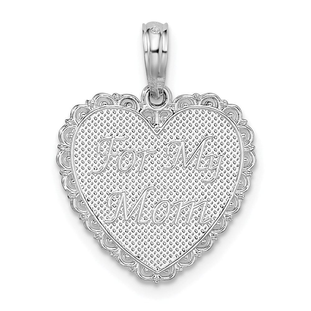 Sterlingsilber De-ani Strukturiert For My Mama, Thanks Wendbar Herz Anhänger