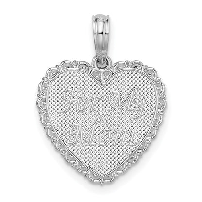 Sterlingsilber De-ani Strukturiert For My Mama, Thanks Wendbar Herz Anhänger