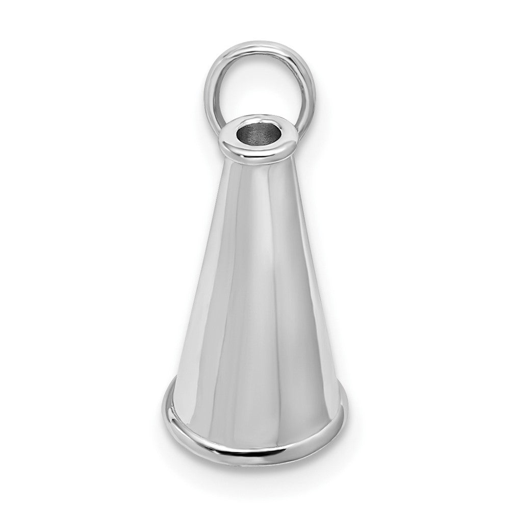 Sterlingsilber De-ani Rhodiniert Poliert 3d Megaphone Anhänger