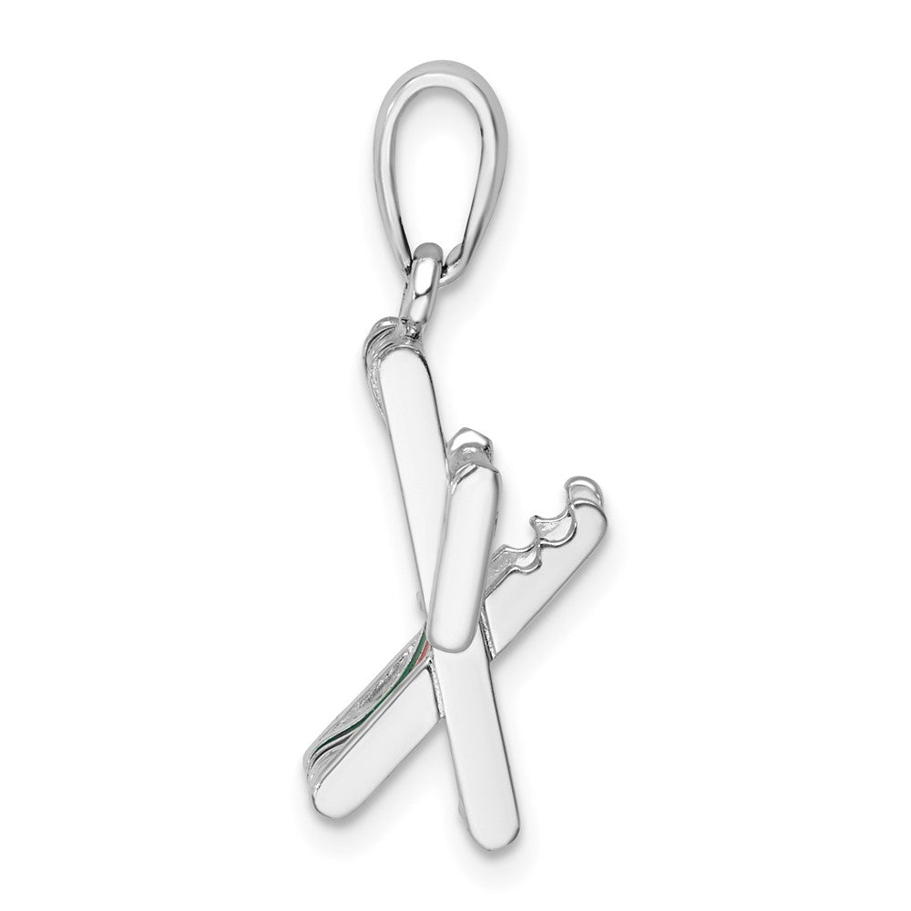 Sterlingsilber De-ani Rhodiniert 3d Beweglich Emailliert Beach Chair Anhänger