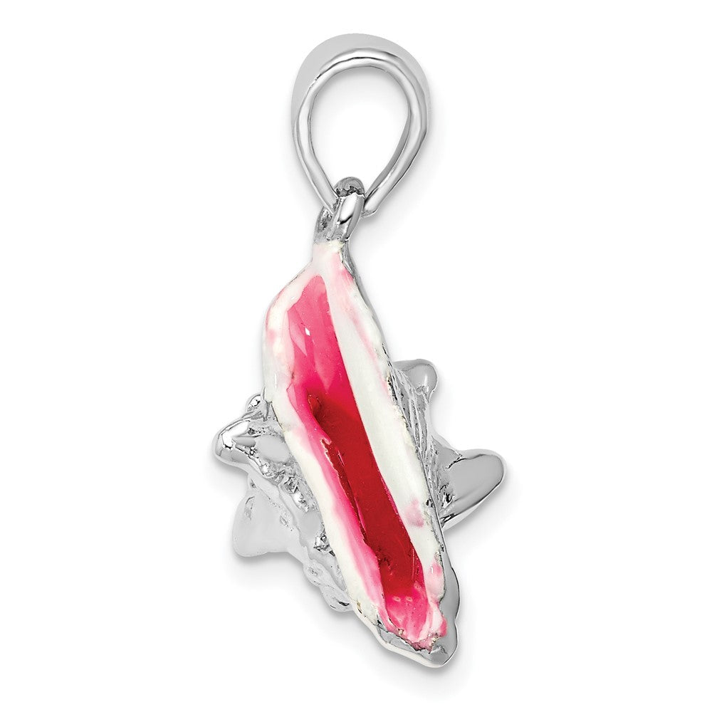 Sterlingsilber De-ani Rhodiniert Emailliert Mittel Conch Muschel Anhänger