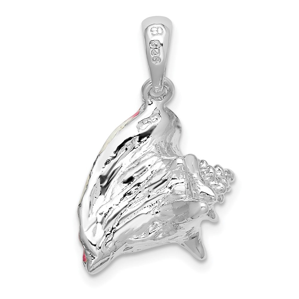 Sterlingsilber De-ani Rhodiniert Emailliert Mittel Conch Muschel Anhänger