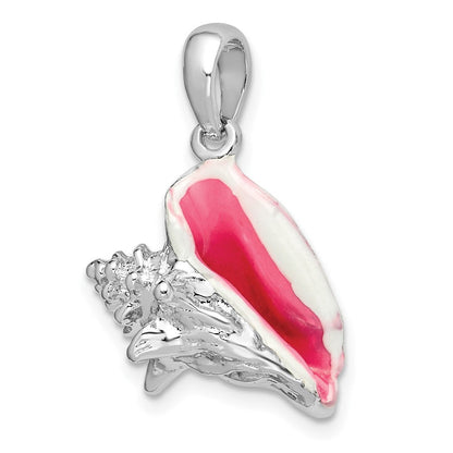 Sterlingsilber De-ani Rhodiniert Emailliert Mittel Conch Muschel Anhänger