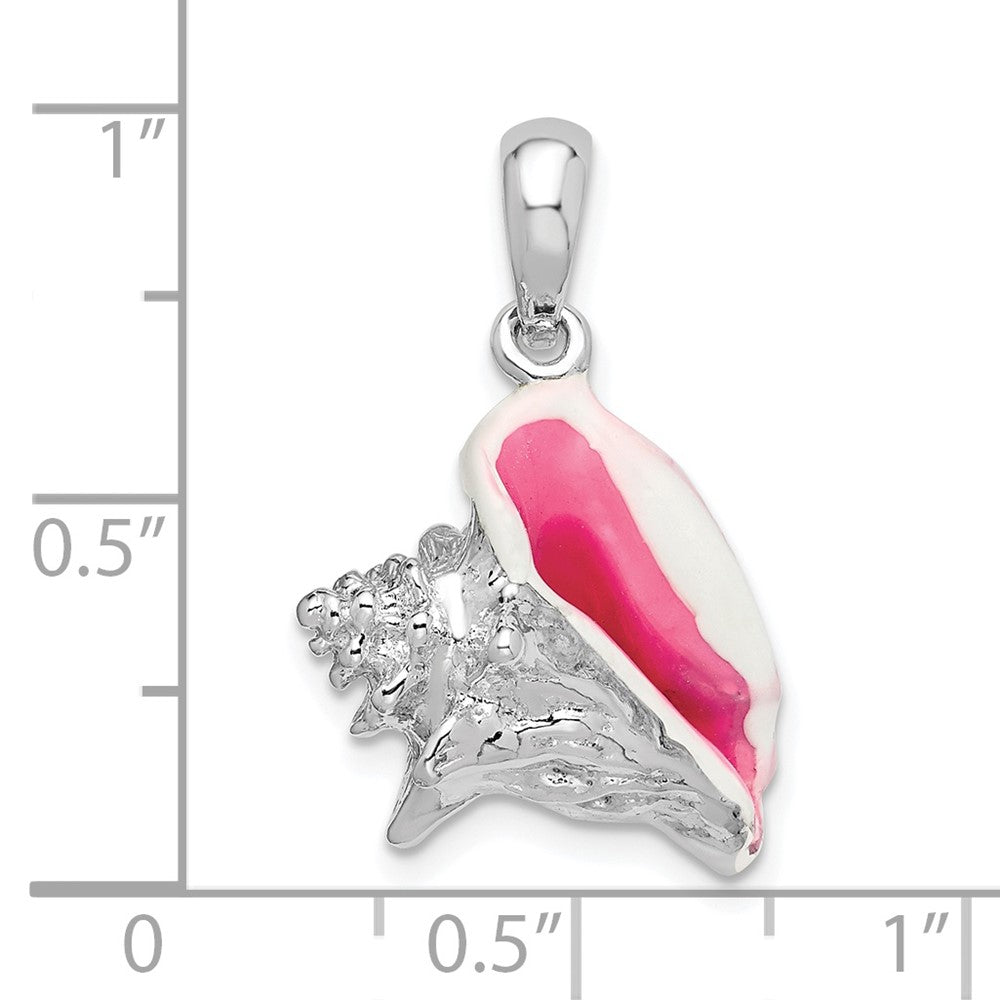 Sterlingsilber De-ani Rhodiniert Emailliert Mittel Conch Muschel Anhänger