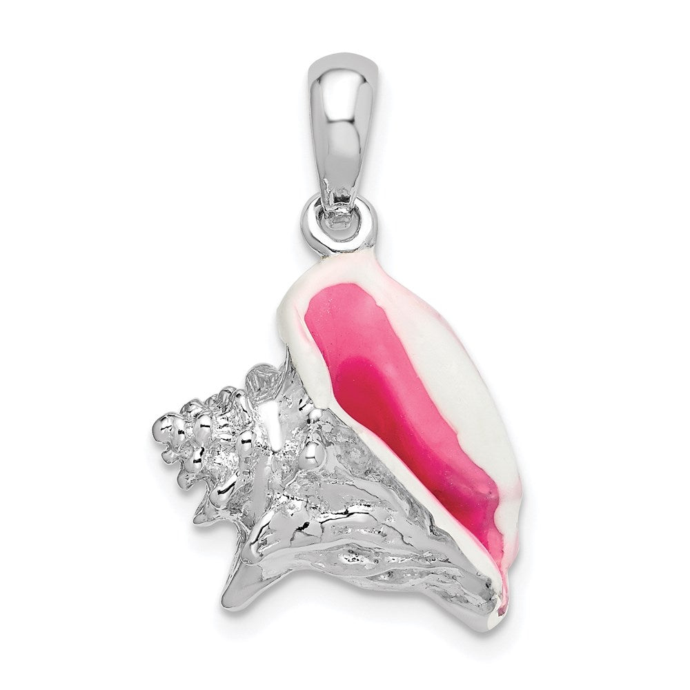 Sterlingsilber De-ani Rhodiniert Emailliert Mittel Conch Muschel Anhänger