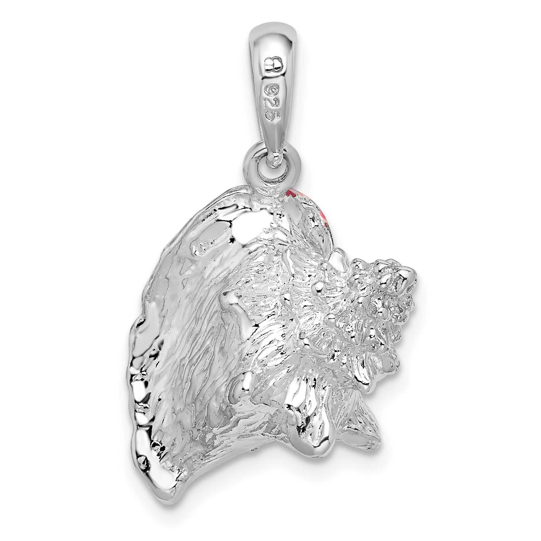 Sterlingsilber De-ani Rhodiniert Emailliert Groß Conch Muschel Anhänger