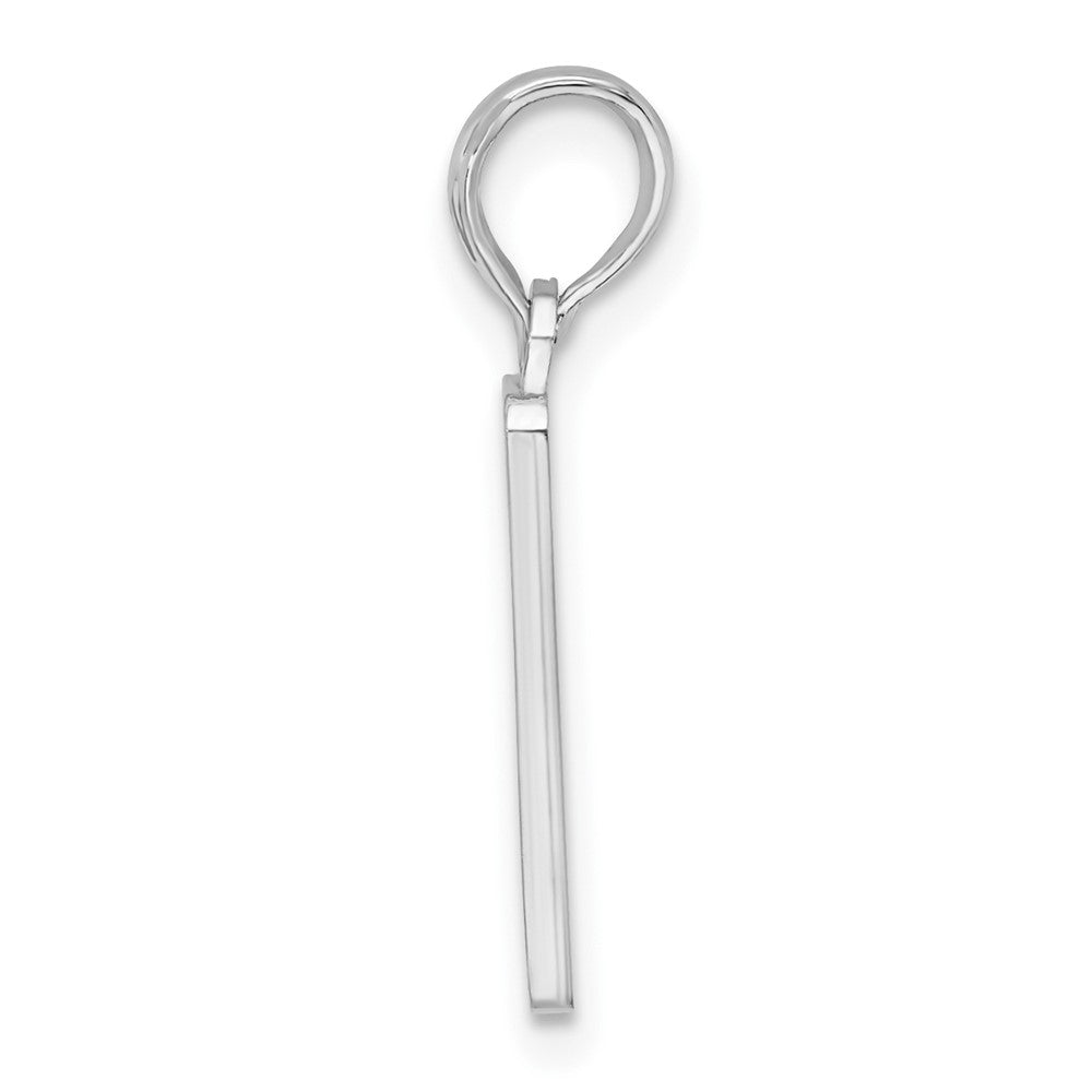 Sterlingsilber De-ani Rhodiniert Emailliert Klein Key West Mile 0 Anhänger