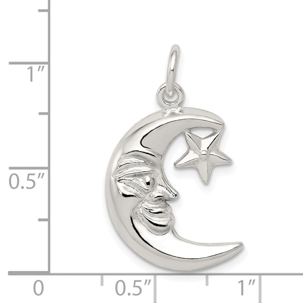 Sterlingsilber Mond & Stern Anhänger