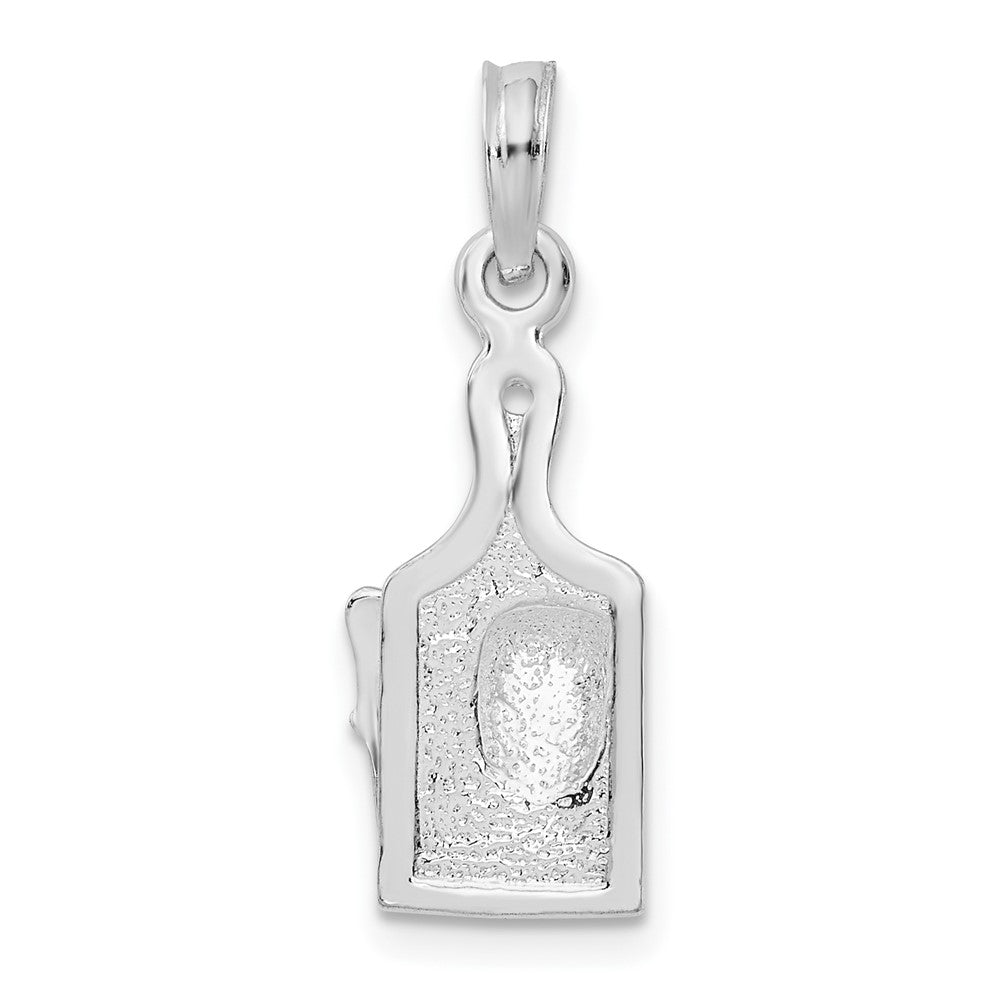 Sterlingsilber De-ani Rhodiniert Emailliert Cheese Board mit Messer Anhänger