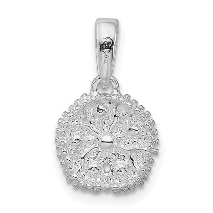 Silber/14K Bicolor De-ani Sterlingsilber Rhodiniert Sand Dollar mit 14K Seestern Anhänger