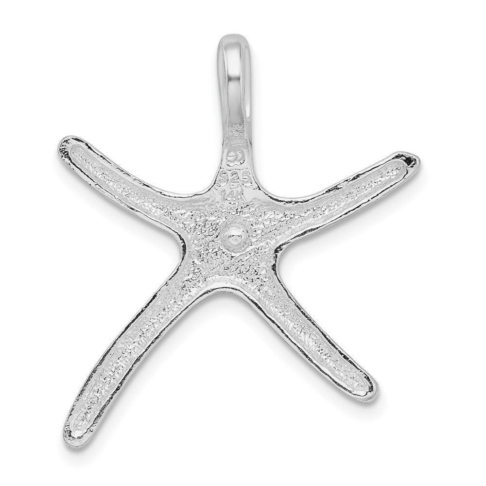 Silber/14K Bicolor De-ani Sterlingsilber Rhodiniert Dancing Seestern mit 14K Akzente Anhänger