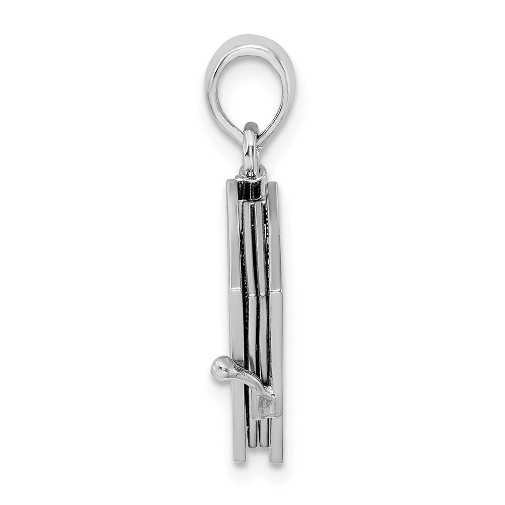 Silber/14K Bicolor De-ani Sterlingsilber Rhodiniert Texture Lords Gebet Bible mit 14K Kreuz Anhänger