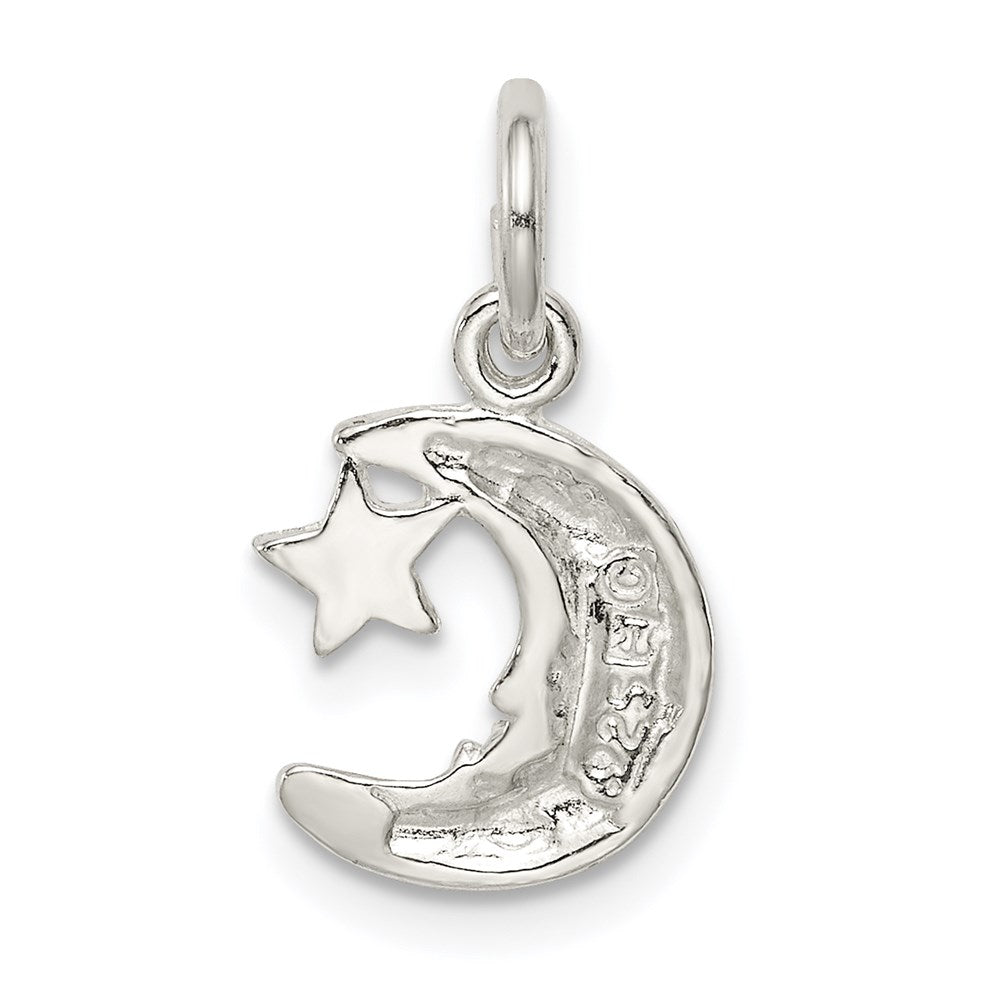 Sterlingsilber Mond & Stern Charm