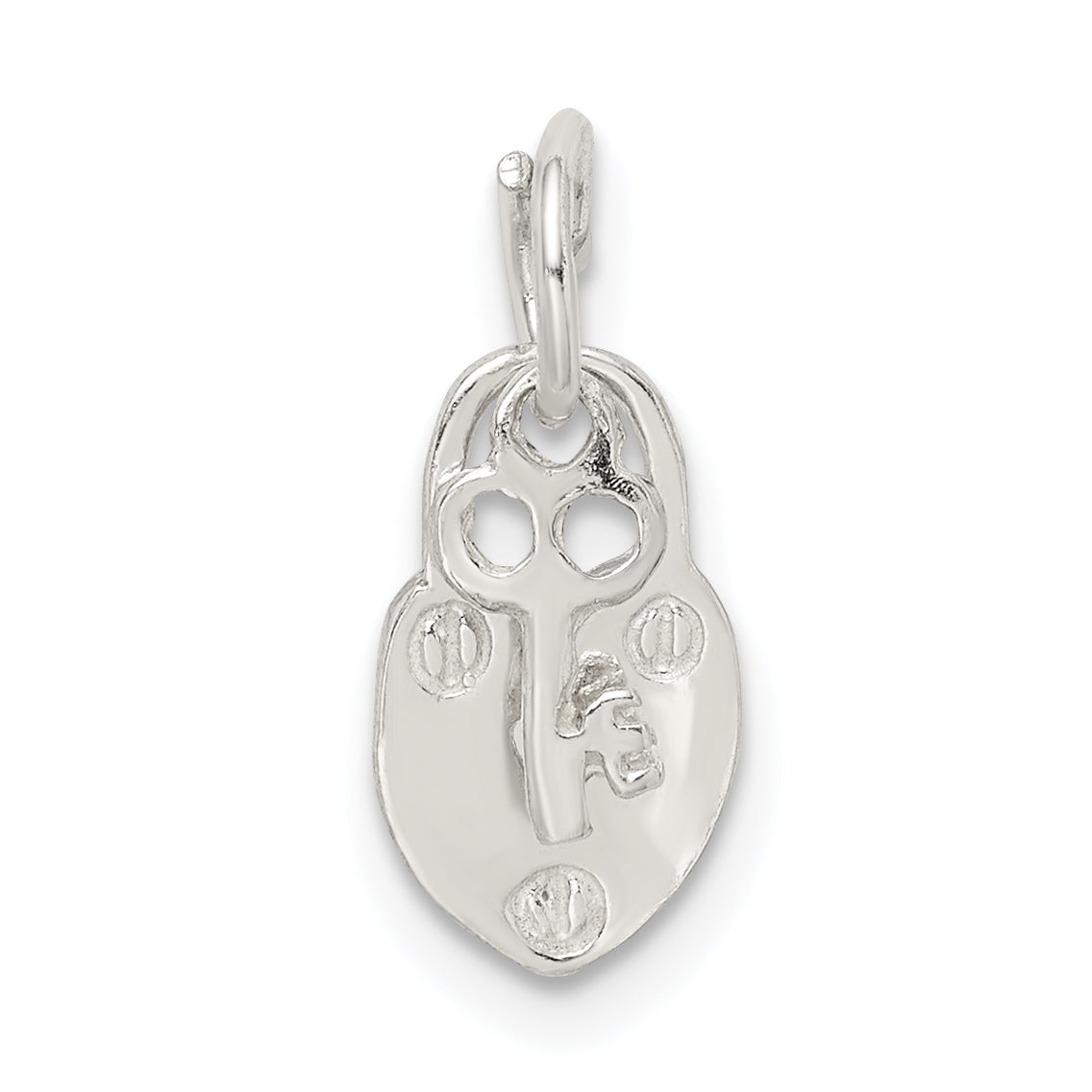 Sterlingsilber Schloss & Key Charm