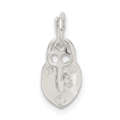 Sterlingsilber Schloss & Key Charm