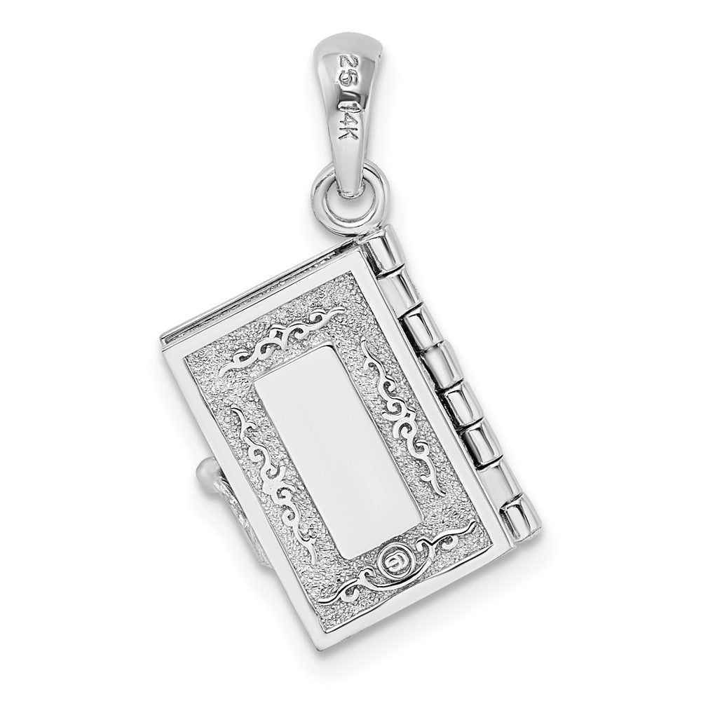 Silber/14K Bicolor De-ani Sterlingsilber Rhodiniert 3d Lords Gebet Heilig Bible mit 14K Anhänger