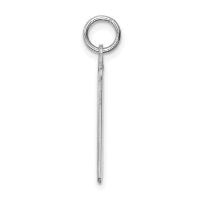 Sterlingsilber Ss Rhodiniert-plt Rosa Birth Certificate Poliert Vorderseite/satin Rückseite Charm