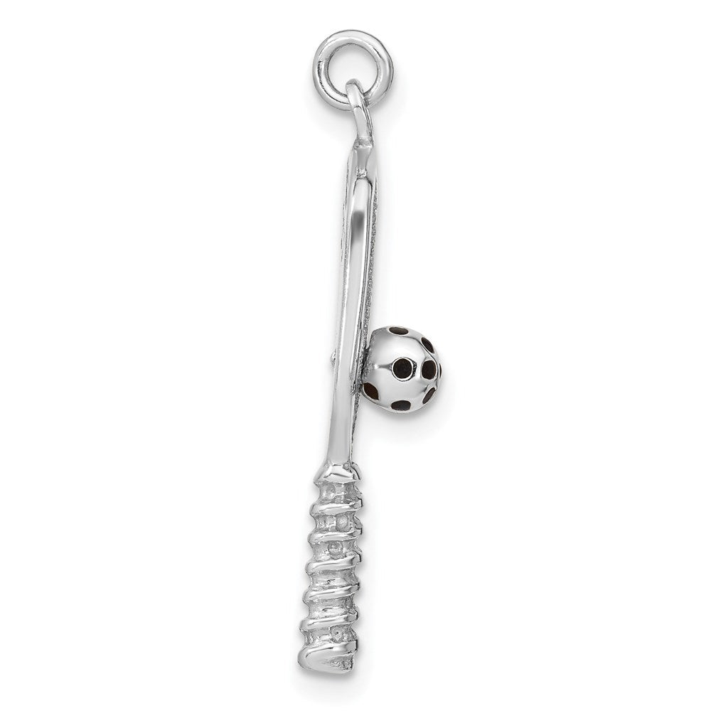 Sterlingsilber Emaille Pickleball Charm