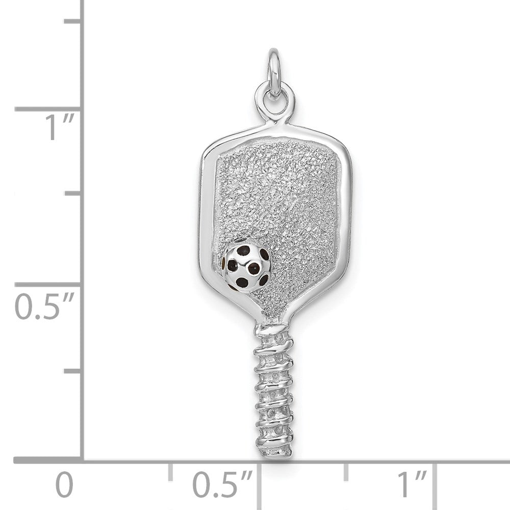 Sterlingsilber Emaille Pickleball Charm